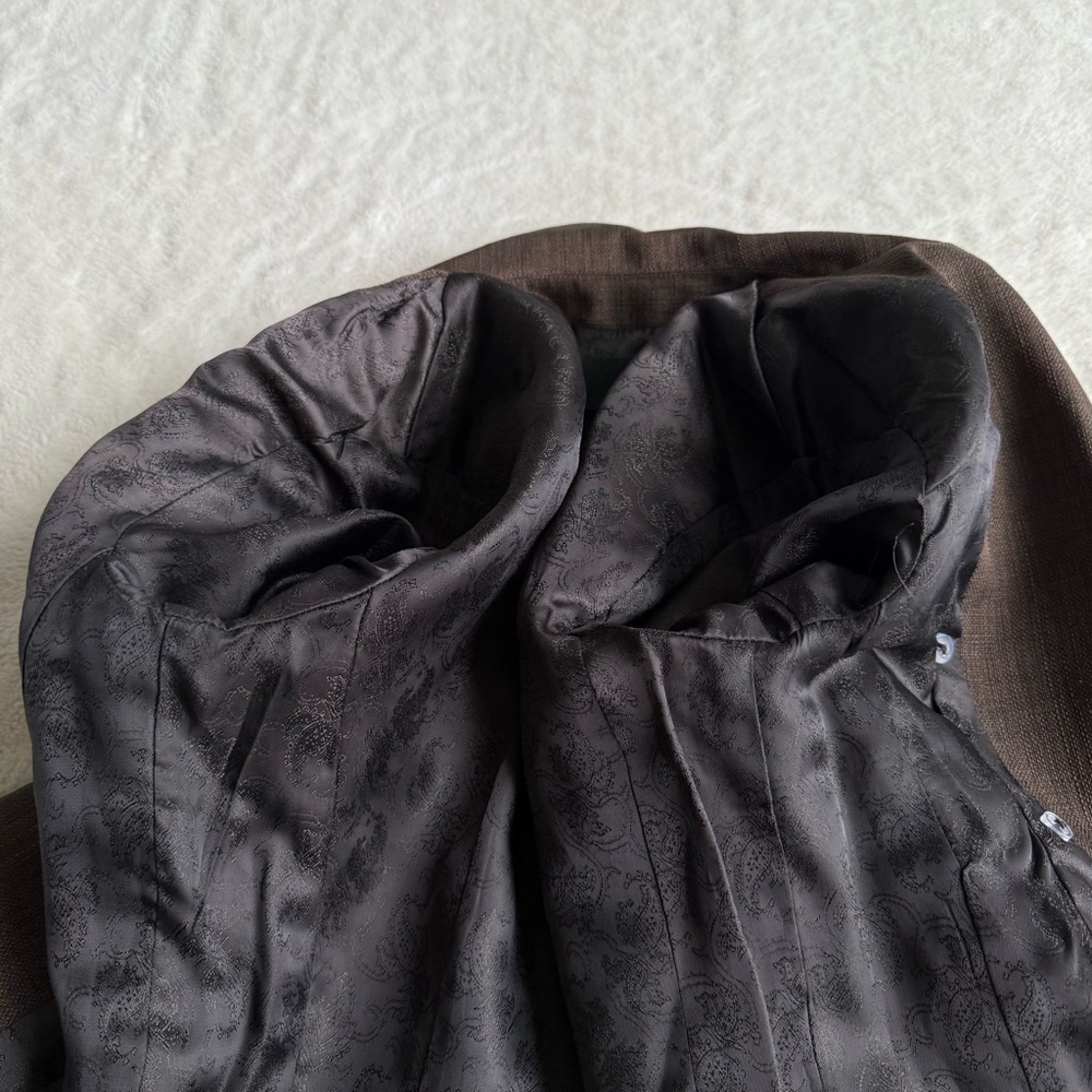 Intermix Christie Brown Slim Button Classic Blazer Petite S - Picture 10 of 12